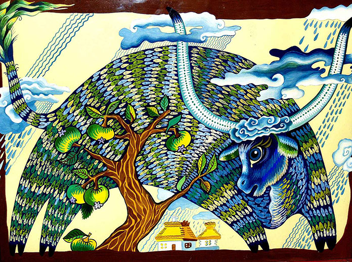 The ox roars on a hundred mountains - Olena Shloda