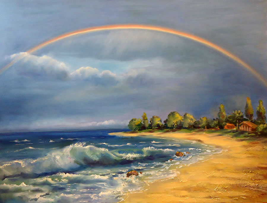 Kateryna Romanenko | Rainbow over the ocean